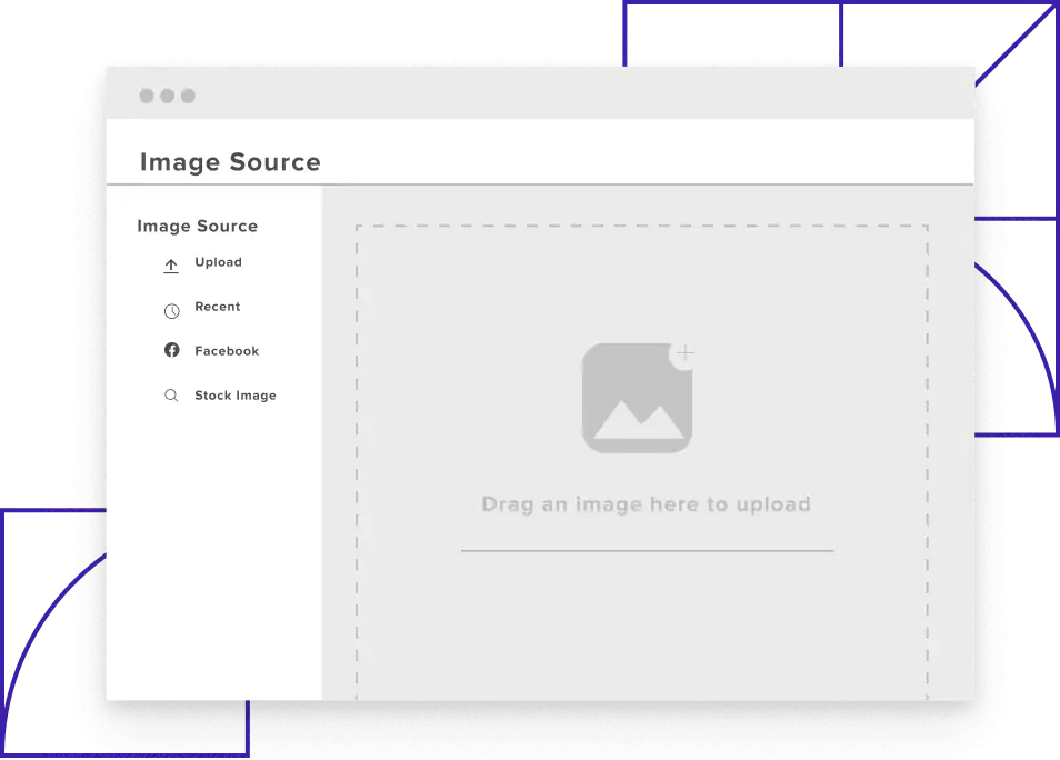 Website builder product illustration